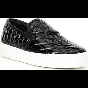 Karl Lagerfeld Black Patent Quilted Sneakers